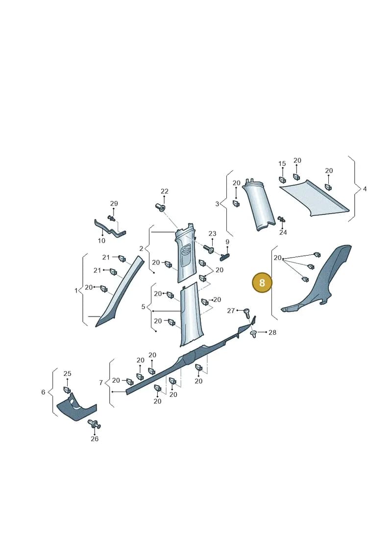 657867766A9B9 — Skoda Kamiq (2019-2020) diagram 584867065, position 8