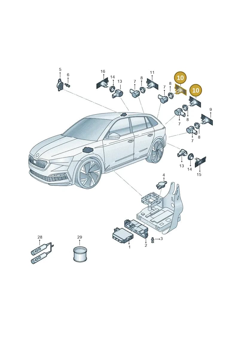 657919486F — Skoda Kamiq (2019-2020) diagram 584919155, position 10