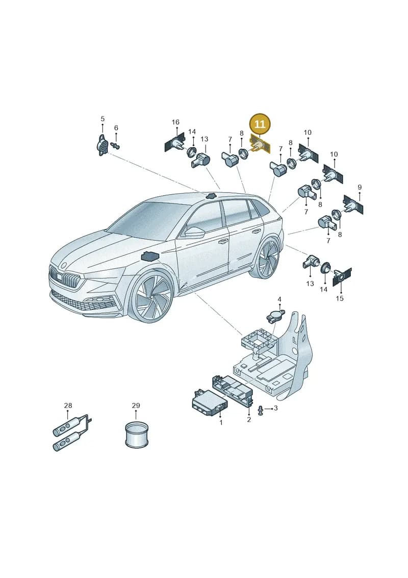 657919486G — Skoda Kamiq (2019-2020) diagram 584919155, position 11
