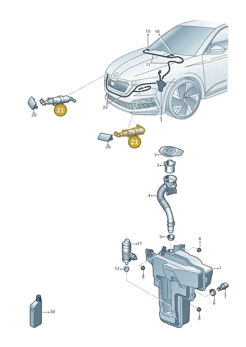 657955965A — Skoda Kamiq (2019-2020) diagram 584955010, position 21