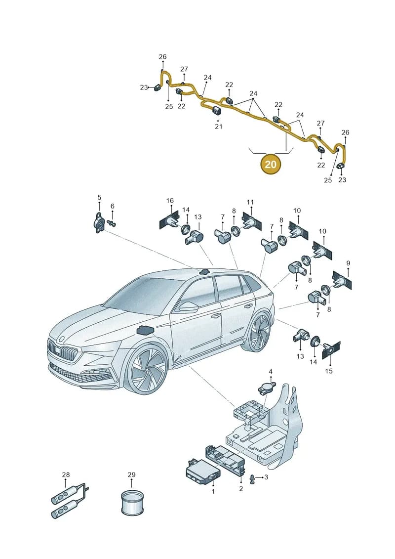 657971065 — Skoda Kamiq (2019-2020) diagram 584919055, position 20