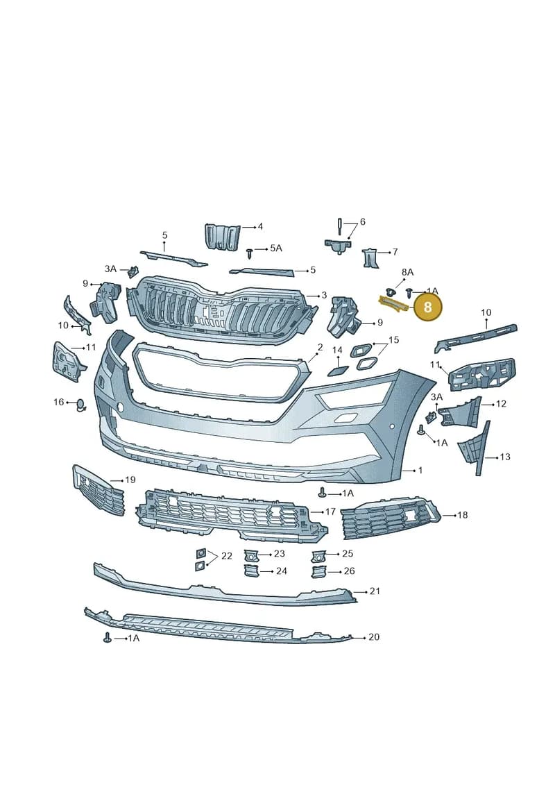 658807184 — Skoda Kamiq (2019-2020) diagram 584807010, position 8