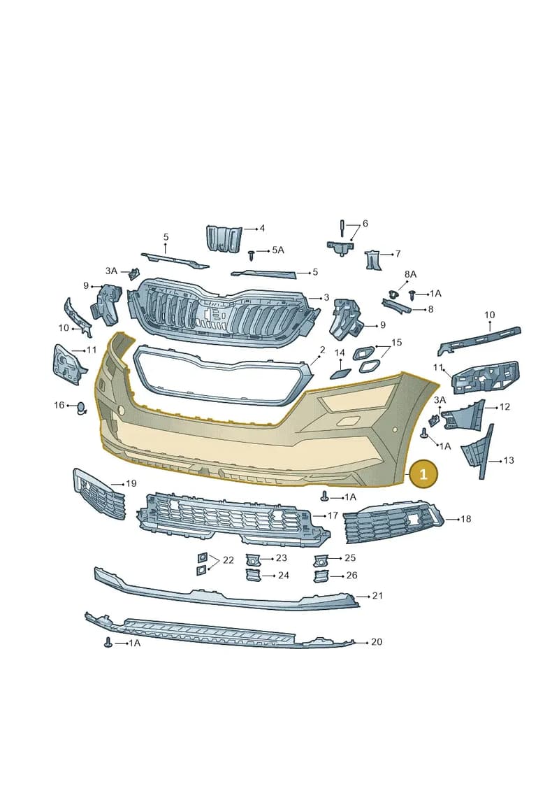 658807221A — Skoda Kamiq (2019-2020) diagram 584807010, position 1