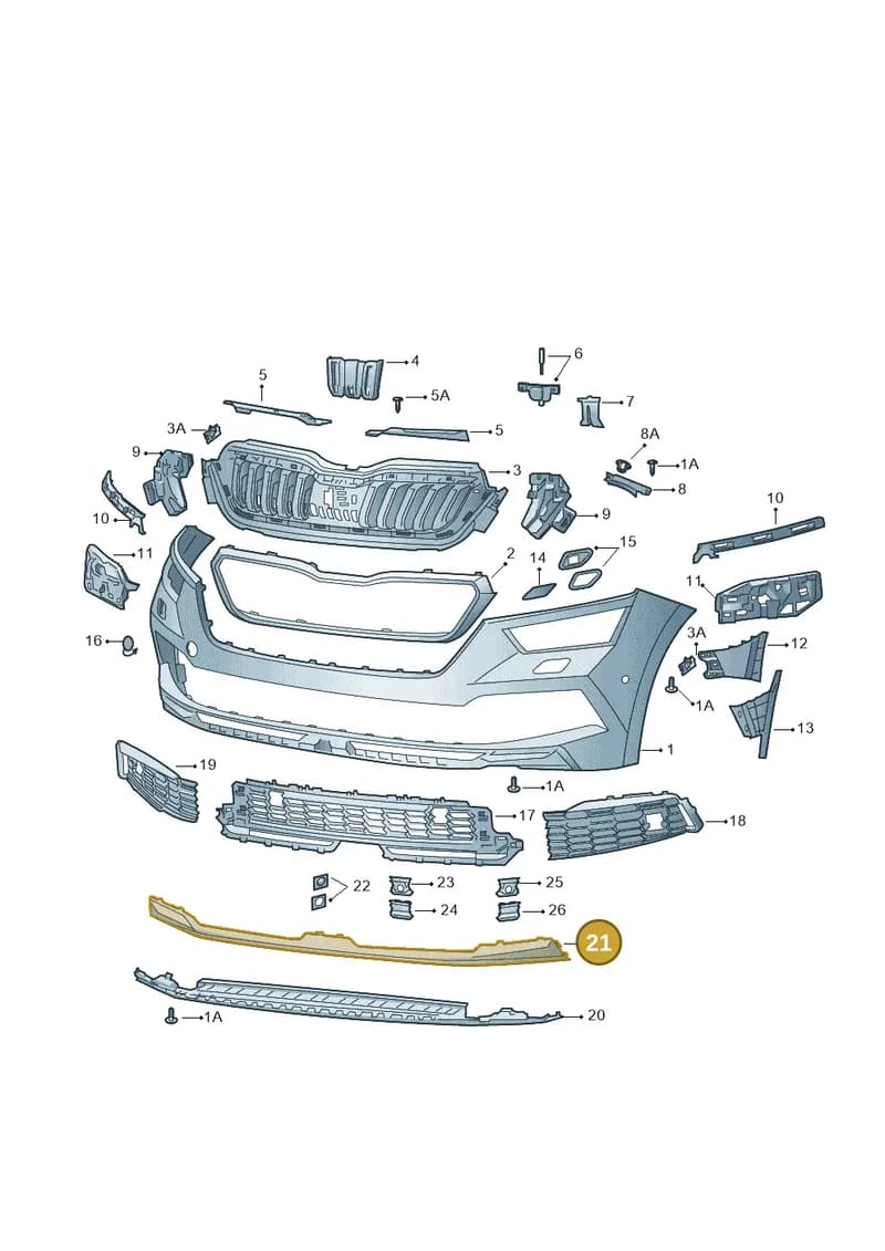 658807733BF9R — Skoda Kamiq (2019-2020) diagram 584807010, position 21
