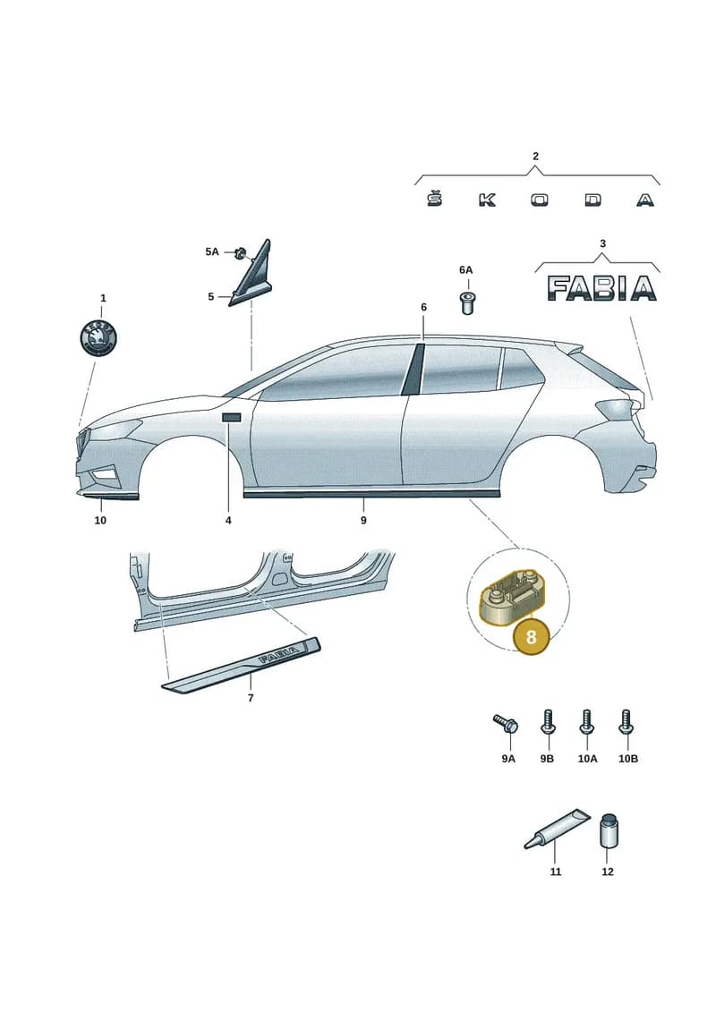 658853493 — Skoda Fabia (2021-2022) diagram 6vn853000, position 8