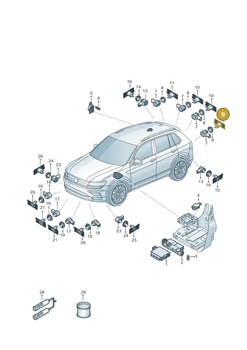 658919485E — Skoda Kamiq (2019-2020) diagram 804919500, position 9