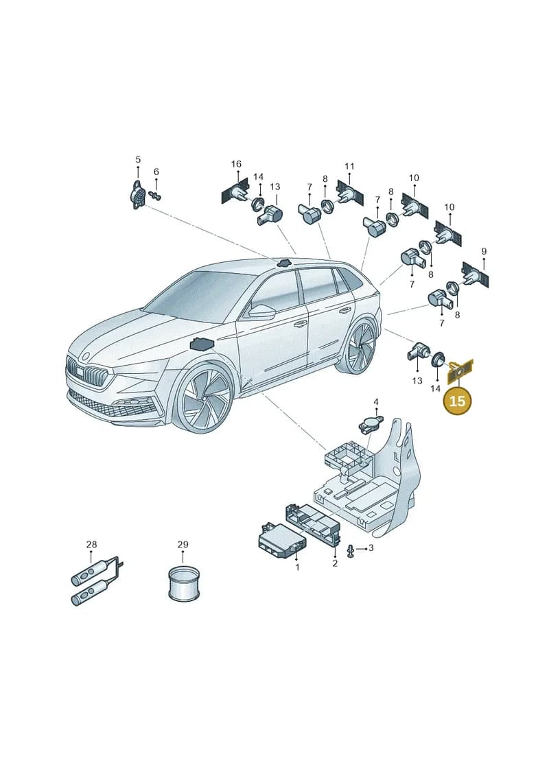658919487C — Skoda Kamiq (2019-2020) diagram 584919155, position 15