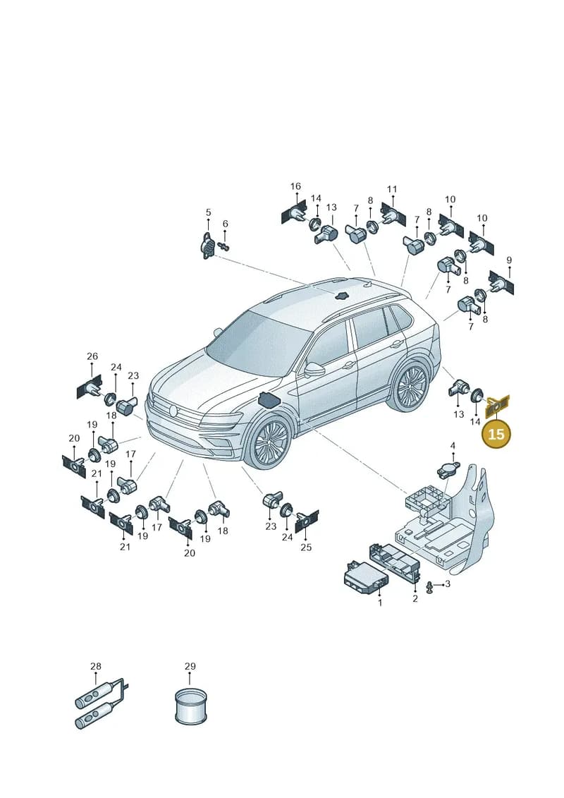 658919487C — Skoda Kamiq (2019-2020) diagram 804919500, position 15