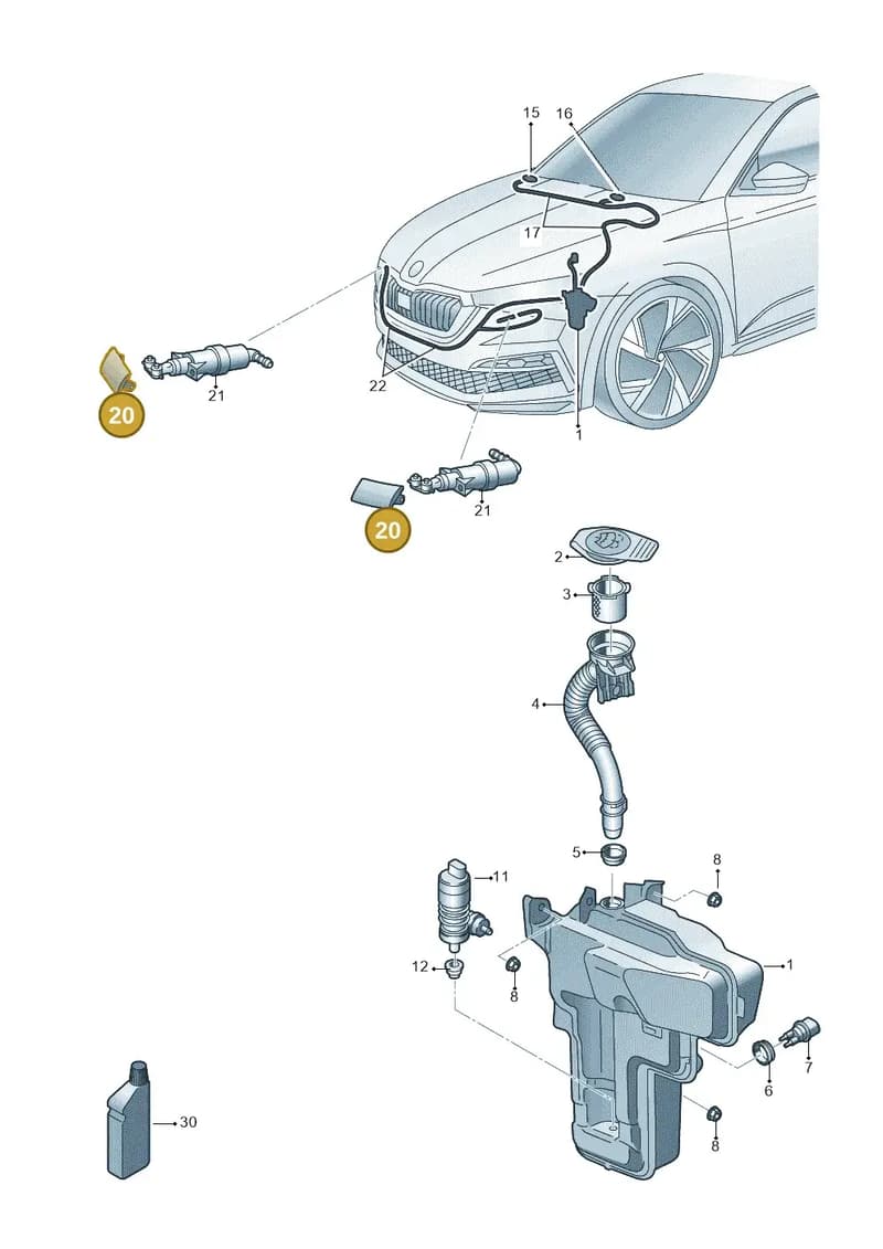 658955110A — Skoda Kamiq (2019-2020) diagram 584955010, position 20