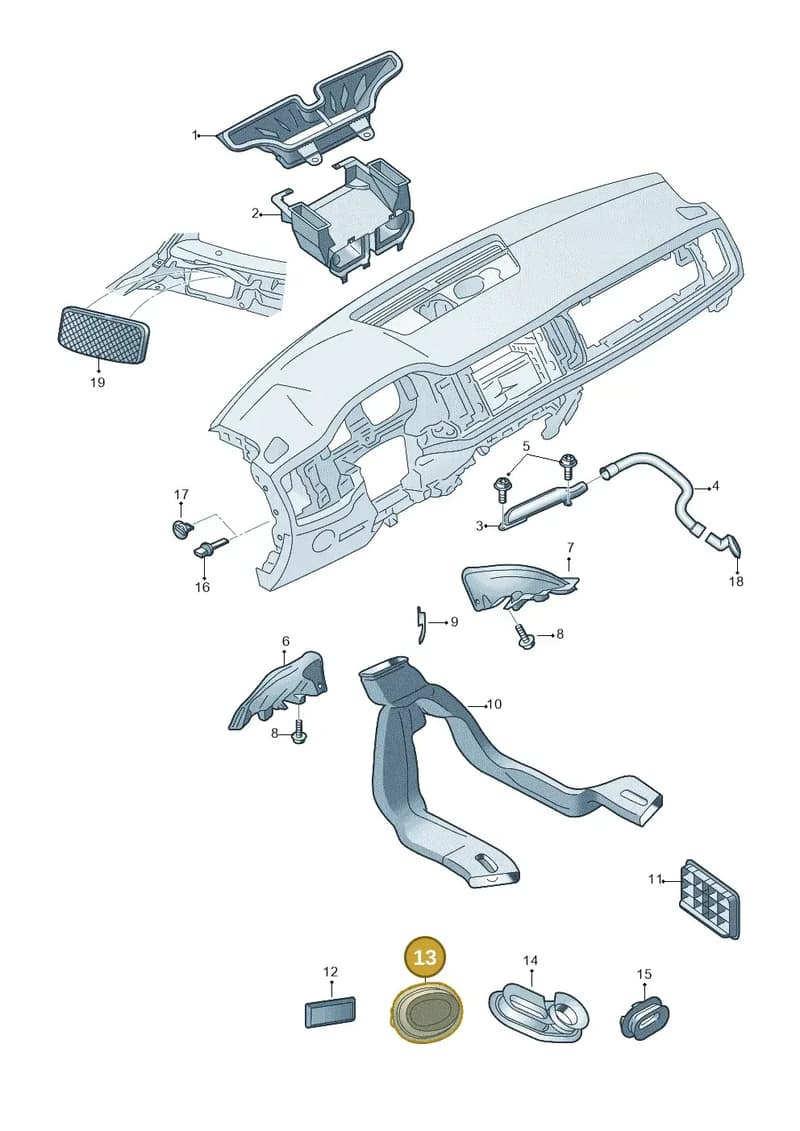 6C0819345 — Skoda Rapid (2012-2022) diagram 740819110, position 13