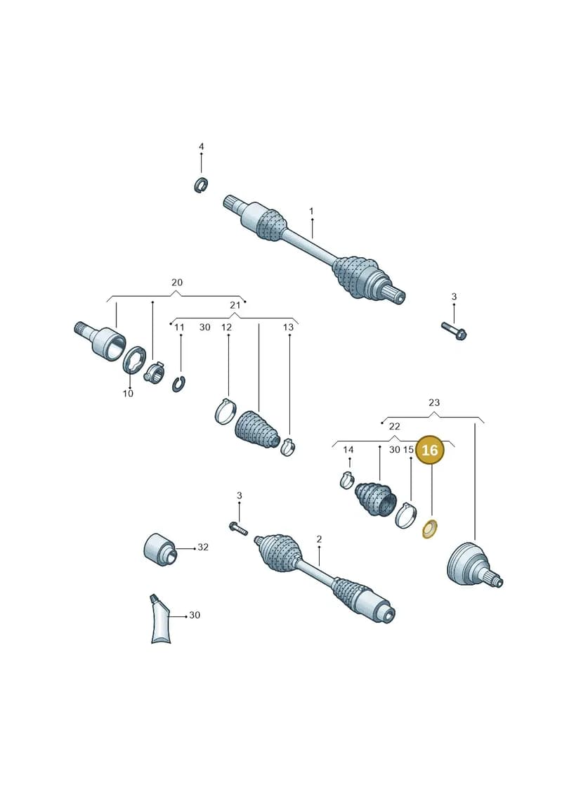 6Q0407297E — Skoda Rapid Spaceback (2014-2022) diagram 782407450, position 16