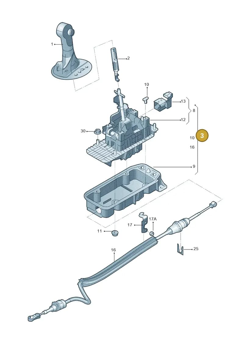 6Q0713025C — Skoda Fabia Jingrui (2008-2014) diagram 662713100, position 3