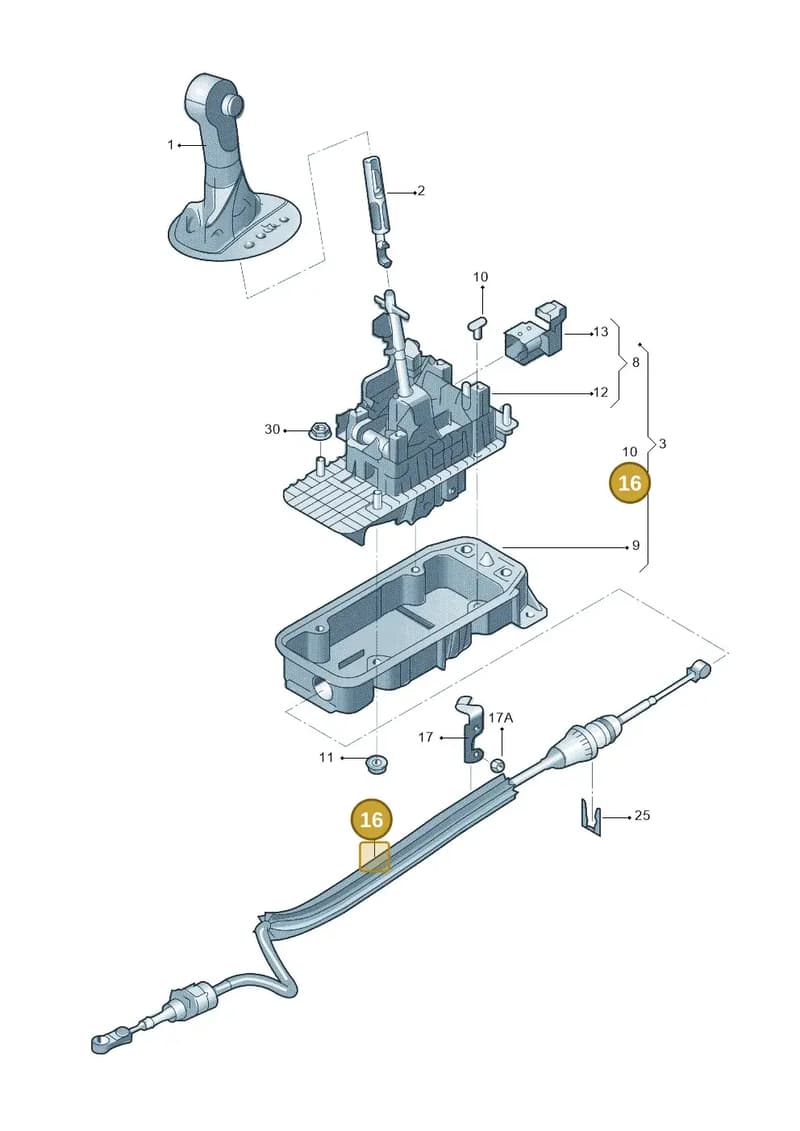 6Q0713265B — Skoda Fabia Jingrui (2008-2014) diagram 662713100, position 16