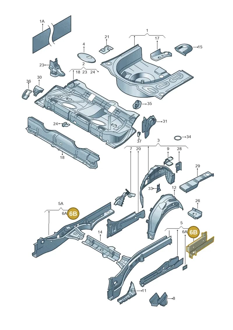 6Q5803512A — Skoda Fabia (2014-2022) diagram 797803200, position 6B