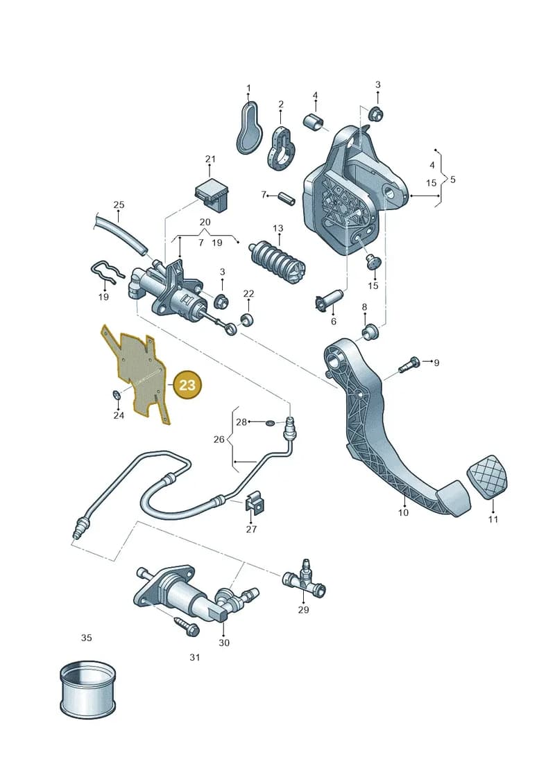 6R2721615D — Skoda Fabia (2014-2022) diagram 773721250, position 23