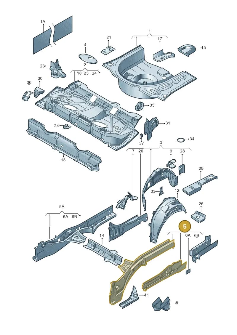 6R9803501A — Skoda Fabia (2014-2022) diagram 797803200, position 5