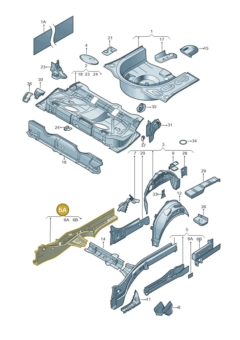 6R9803502B — Skoda Fabia (2014-2022) diagram 797803200, position 5A
