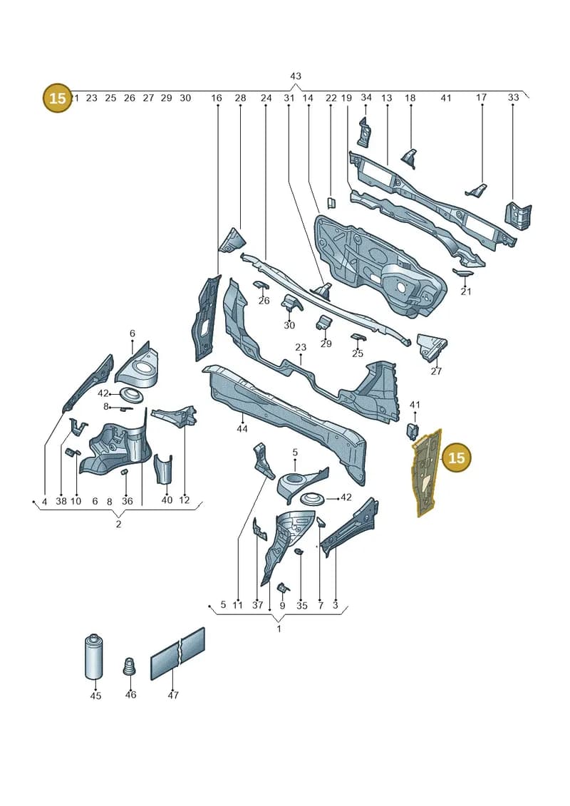 6RA802125 — Skoda Rapid (2012-2022) diagram 62x803005, position 15