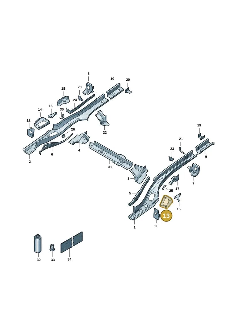6RA802515 — Volkswagen Polo 1.6 (2020-2022) diagram 62x803025, position 13
