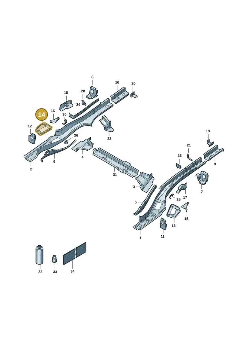 6RA802516 — Volkswagen Polo 1.6 (2020-2022) diagram 62x803025, position 14