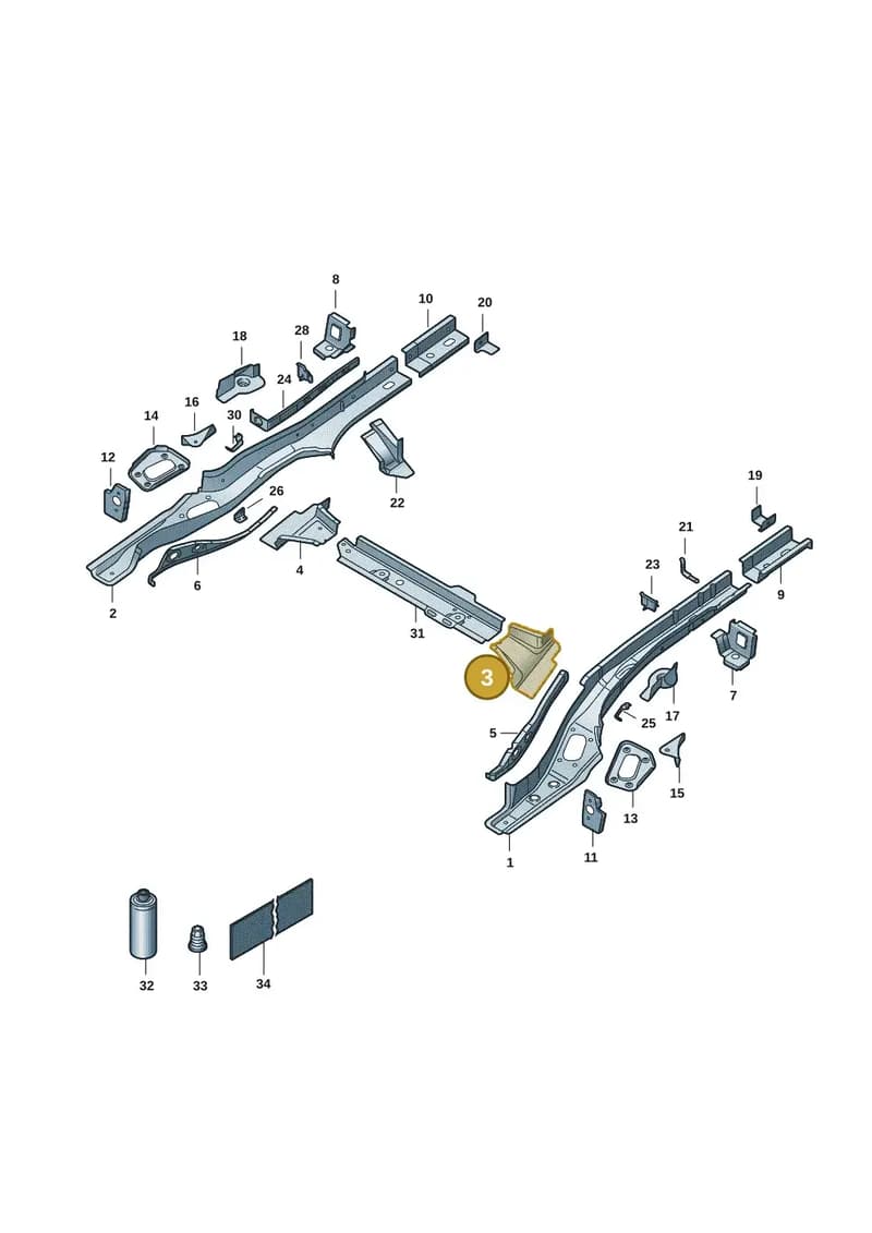 6RA803065 — Volkswagen Polo 1.6 (2020-2022) diagram 62x803025, position 3