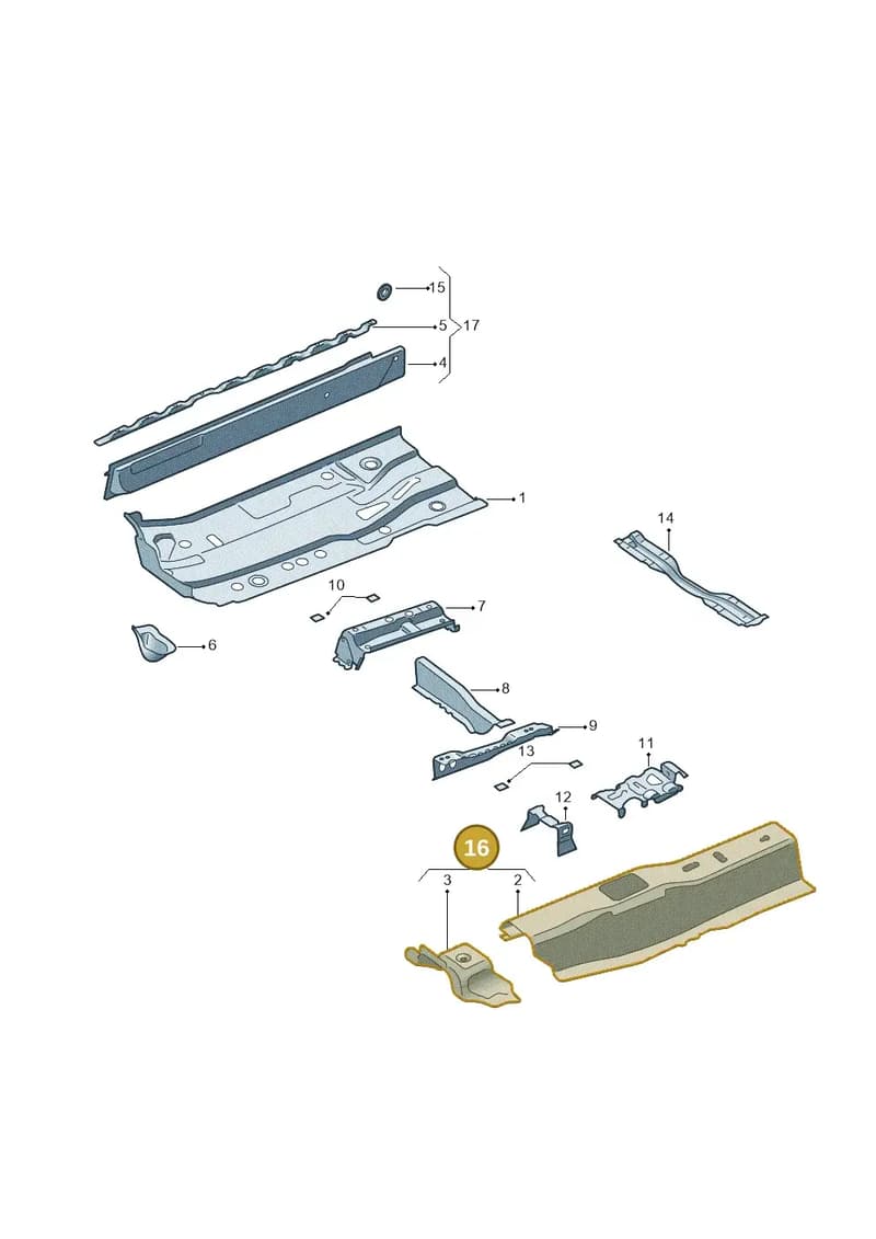 6RA803067 — Skoda Rapid (2012-2022) diagram 740803100, position 16