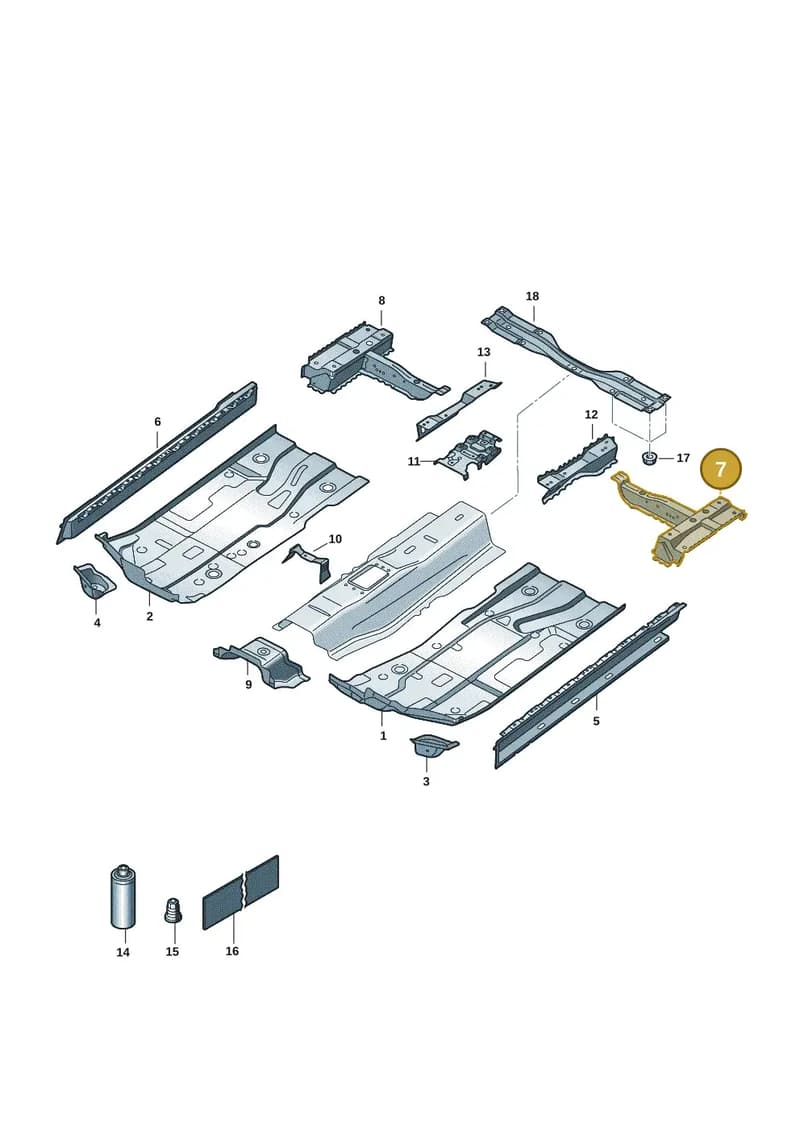 6RA803231A — Skoda Rapid (2012-2022) diagram 62x803010, position 7