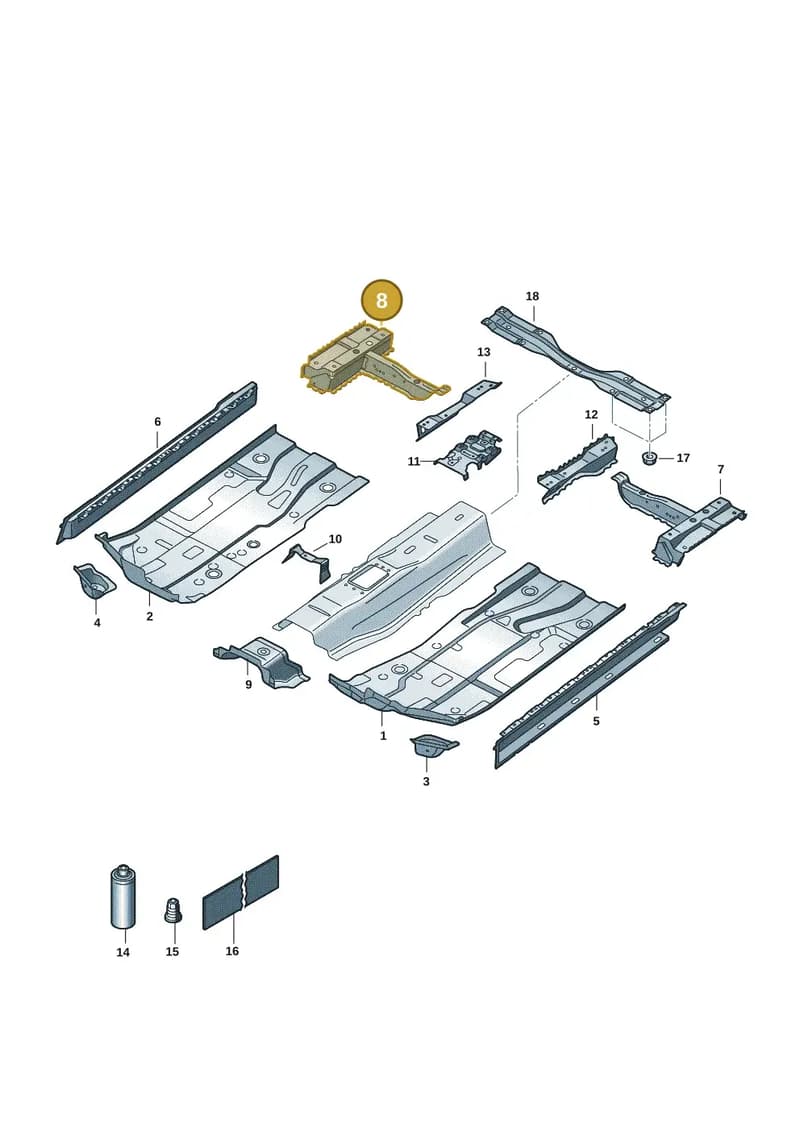 6RA803232A — Skoda Rapid (2012-2022) diagram 62x803010, position 8