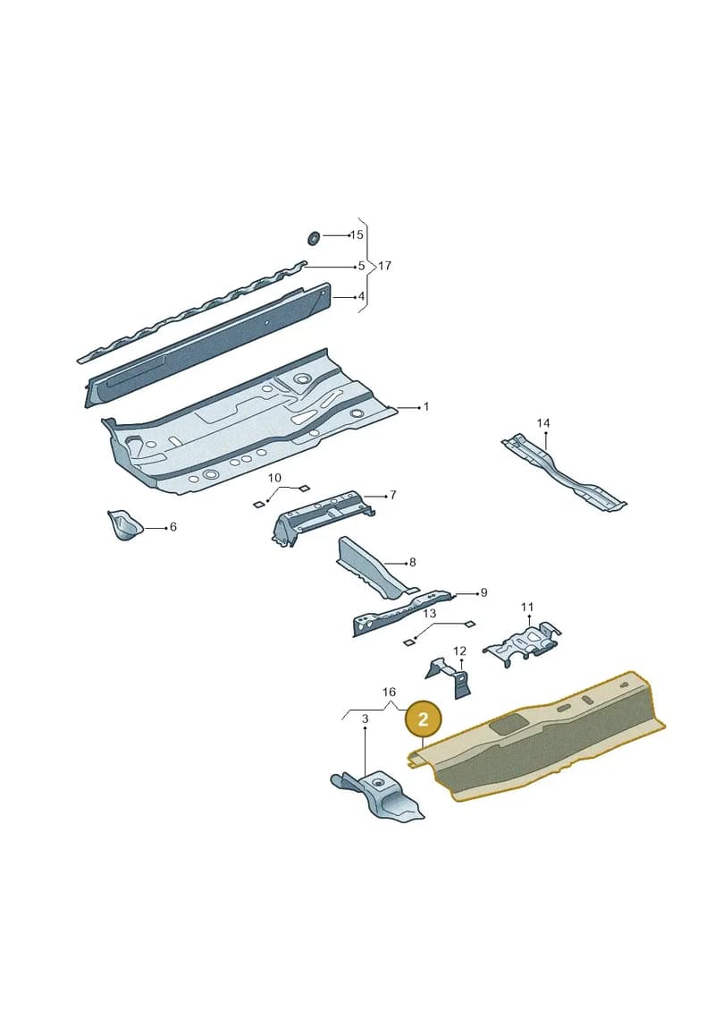 6RA803299B — Skoda Rapid (2012-2022) diagram 740803100, position 2
