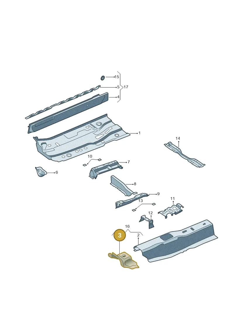 6RA803300B — Skoda Rapid (2012-2022) diagram 740803100, position 3