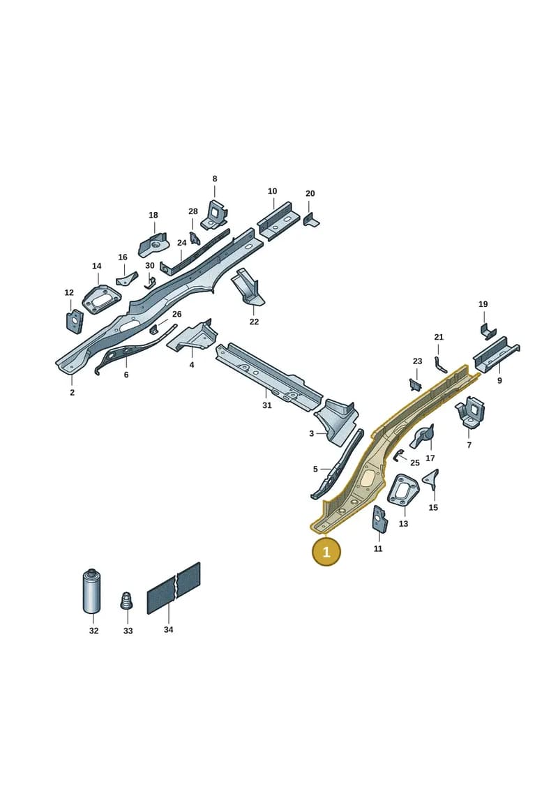 6RA803505A — Volkswagen Polo 1.6 (2020-2022) diagram 62x803025, position 1