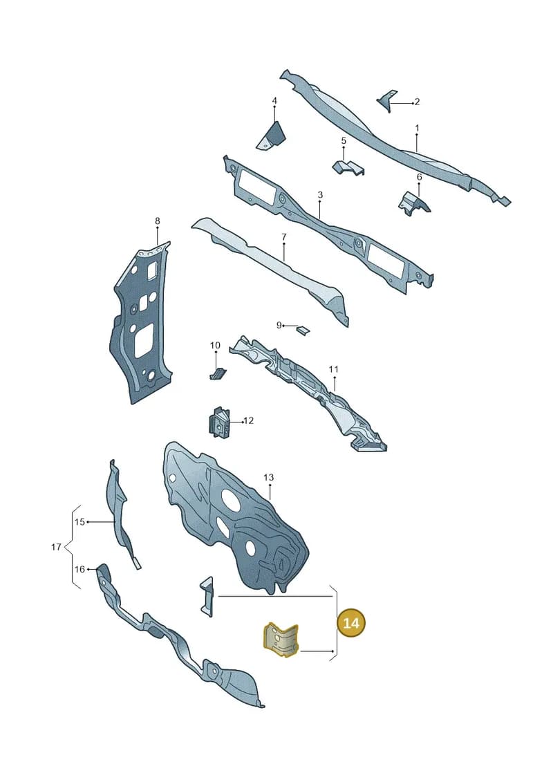 6RA803661A — SEAT Toledo (2015-2019) diagram 740803150, position 14