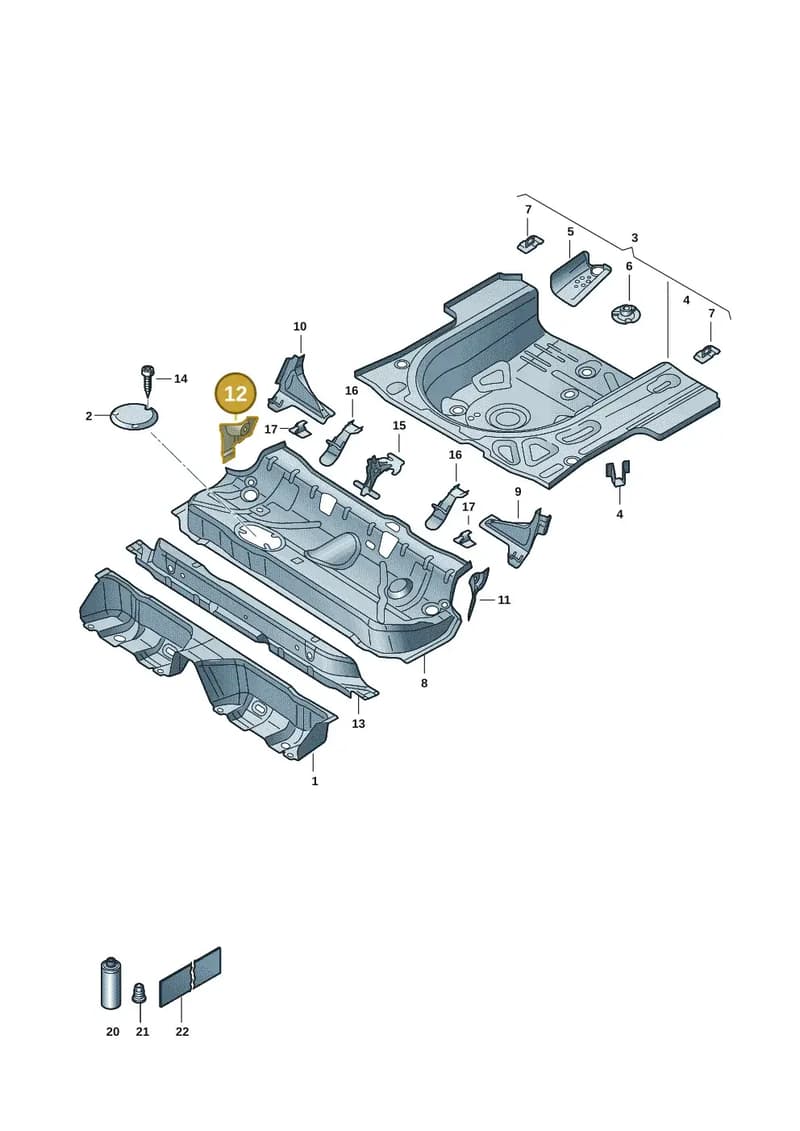 6RA804094 — Volkswagen Polo 1.6 (2020-2022) diagram 62x803020, position 12