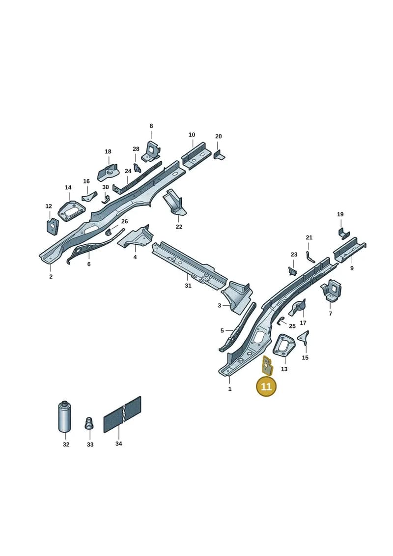 6RA804145 — Volkswagen Polo 1.6 (2020-2022) diagram 62x803025, position 11