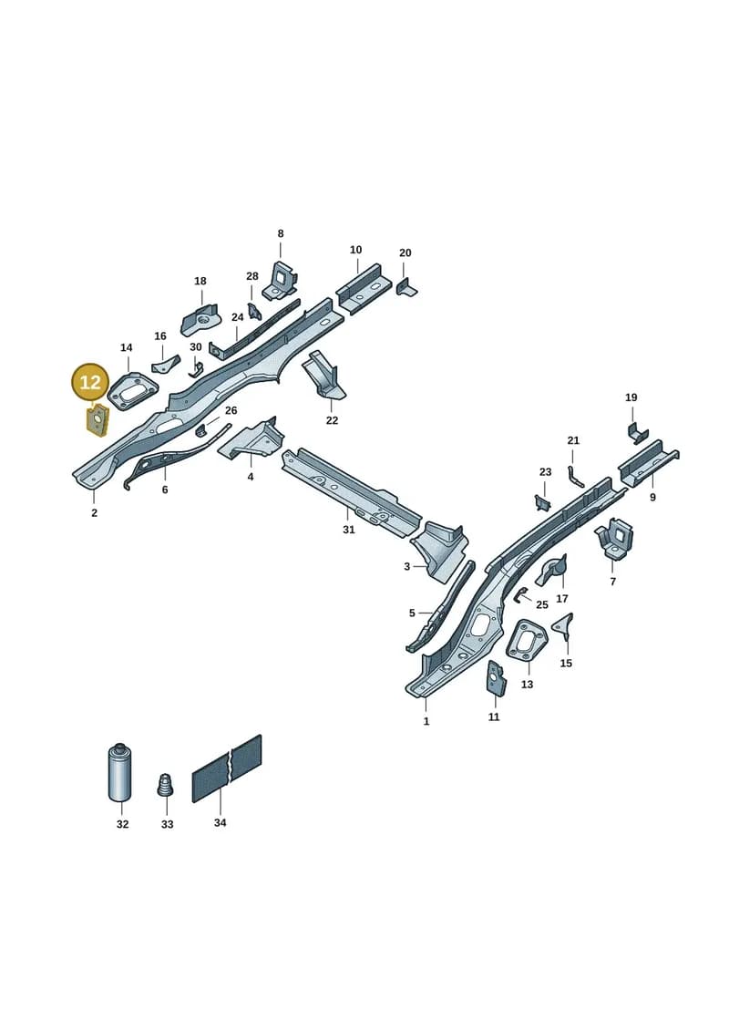 6RA804146 — Volkswagen Polo 1.6 (2020-2022) diagram 62x803025, position 12