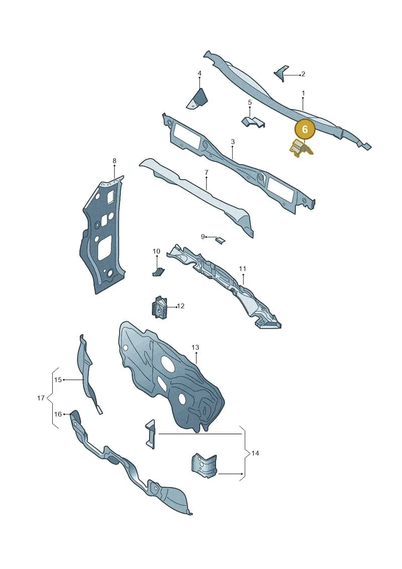 6RA806311B — Skoda Rapid (2012-2022) diagram 740803150, position 6