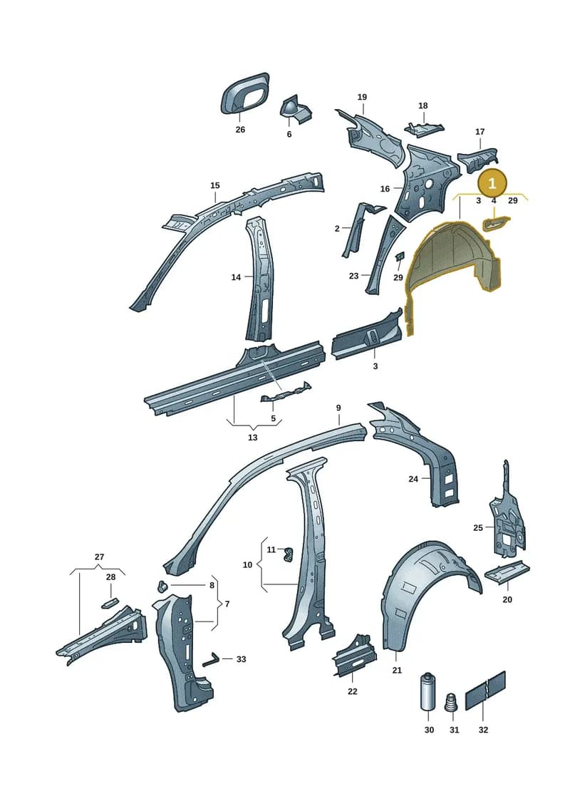 6RA809851B — Volkswagen Polo 1.6 (2020-2022) diagram 62x809030, position 1