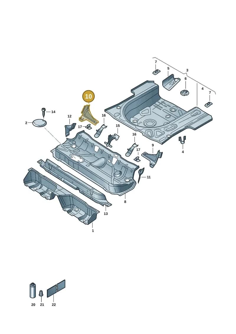 6RA813174 — Volkswagen Polo 1.6 (2020-2022) diagram 62x803020, position 10