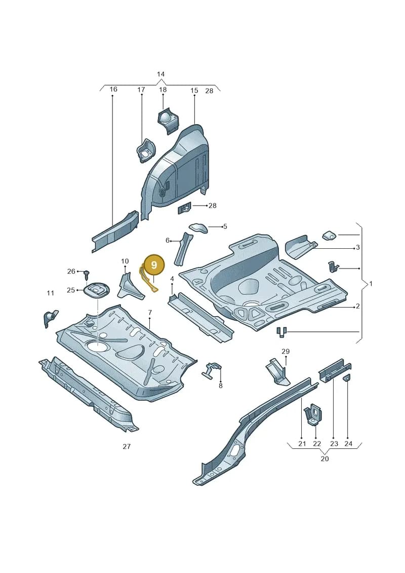 6RA813679 — Skoda Rapid (2012-2022) diagram 740803020, position 9