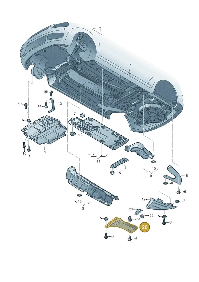 6RA825206A — SEAT Toledo (2015-2019) diagram 740825100, position 20
