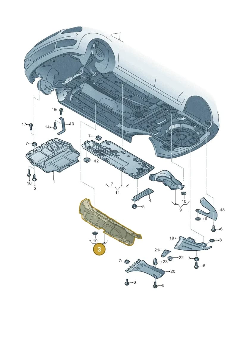 6RA825671B — Skoda Rapid (2012-2022) diagram 740825100, position 3