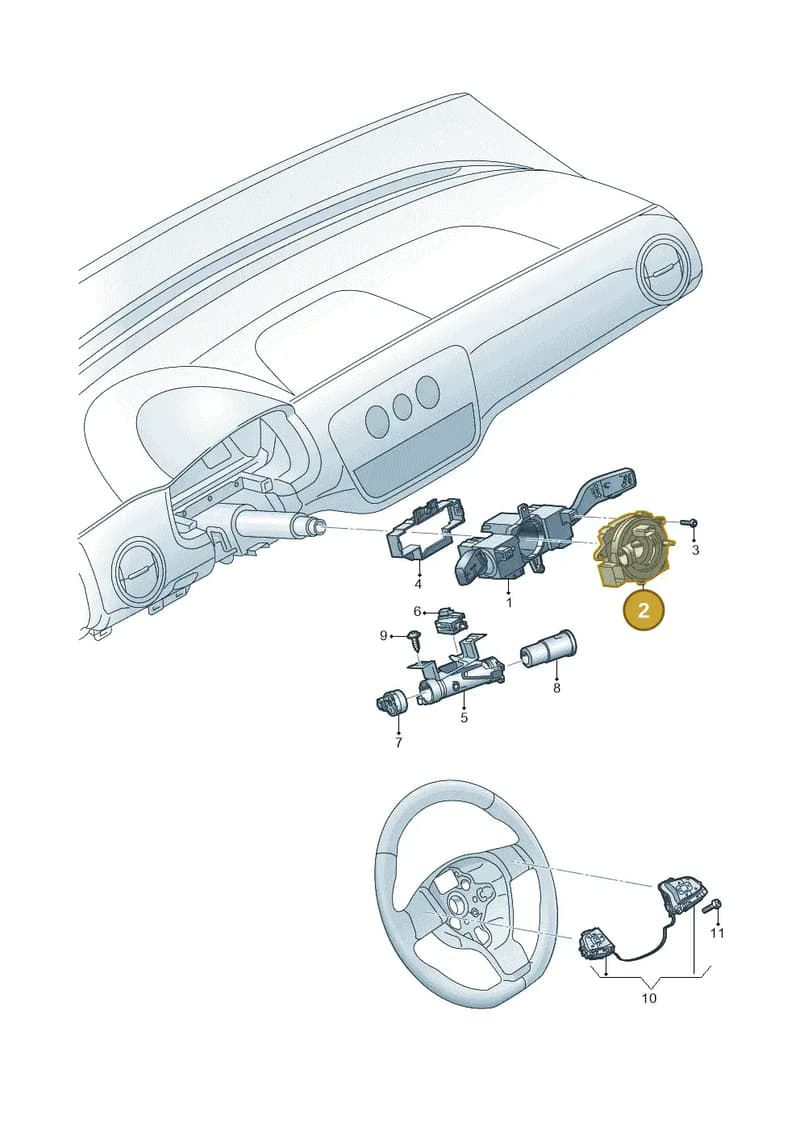 6RA959654A — Volkswagen up! (2016-2023) diagram 892953500, position 2