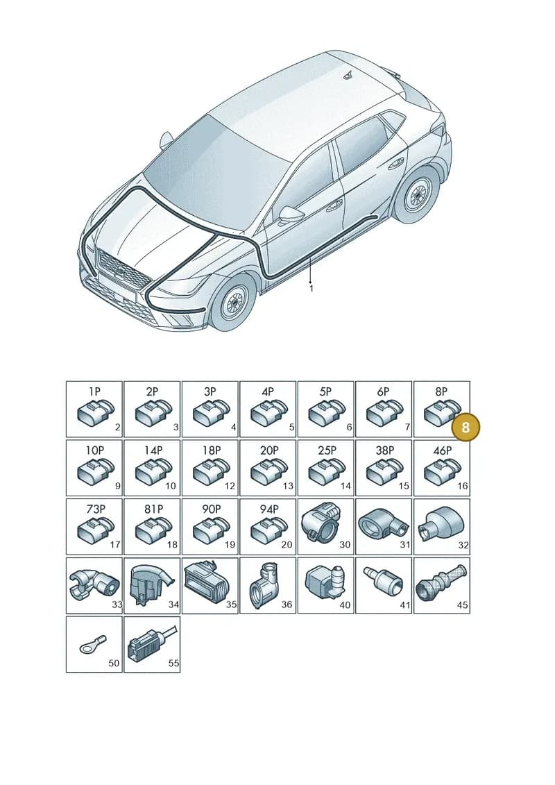 6RA971975 — SEAT Arona (2017-) diagram 835971080, position 8