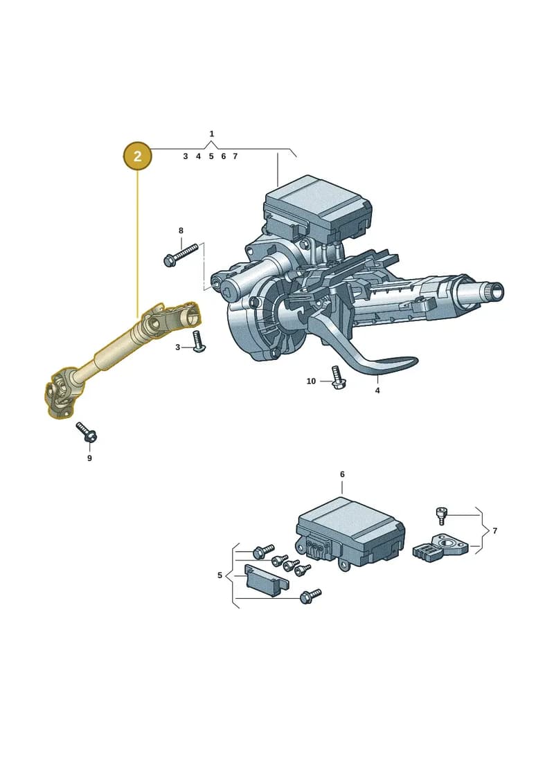 6RM423961A — Volkswagen Polo 1.6 (2020-2022) diagram 62i423050, position 2