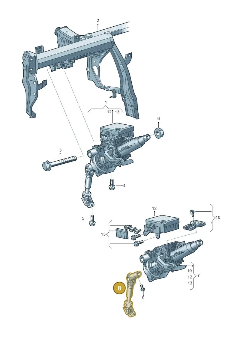 6RM423961A — Volkswagen Santana (2012-2023) diagram 678419350, position 8