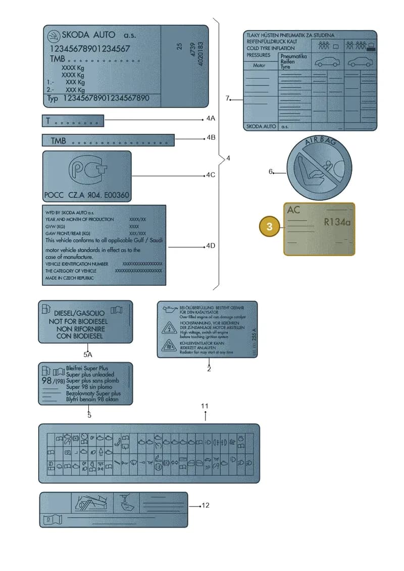 6V0010033 — Skoda Fabia Scout (2010-2014) diagram 697011200, position 3