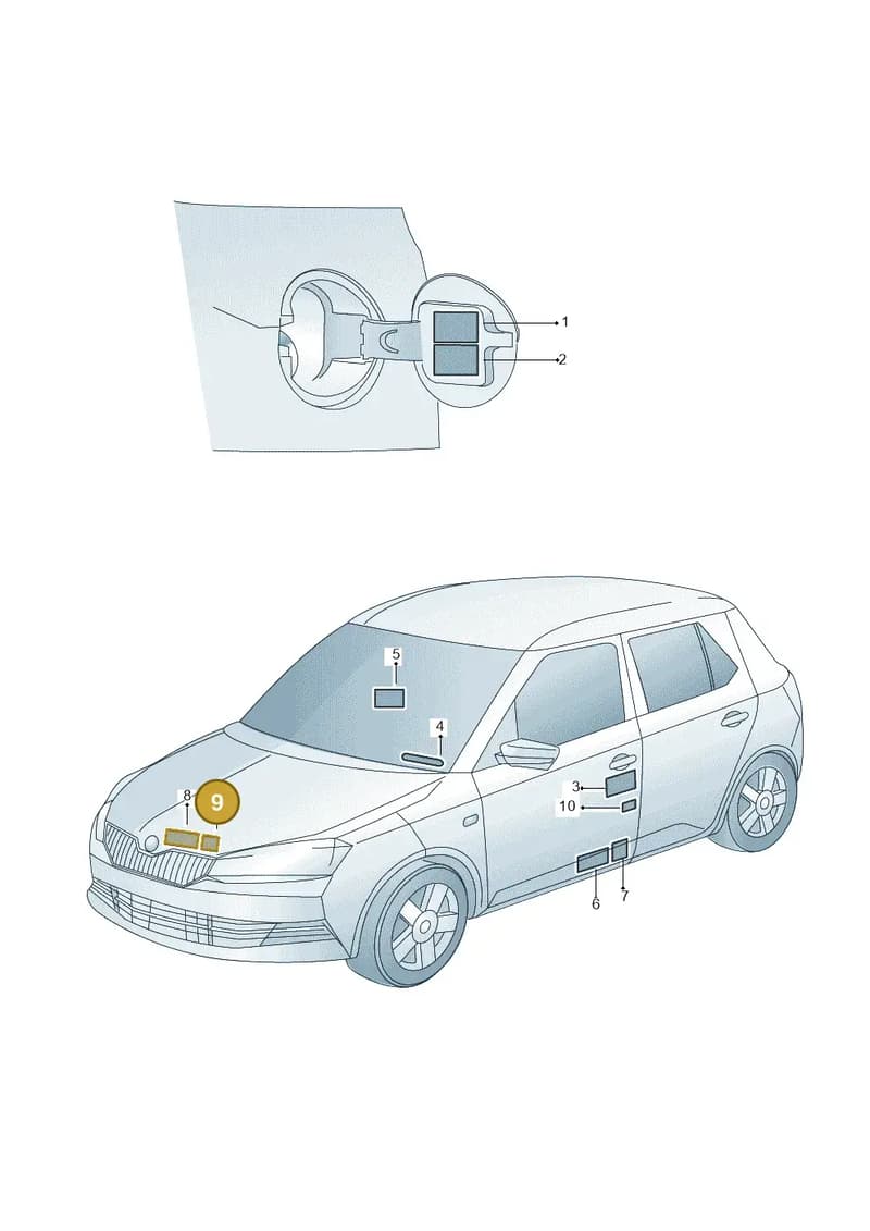 6V0010033 — Skoda Fabia (2014-2022) diagram 797011200, position 9