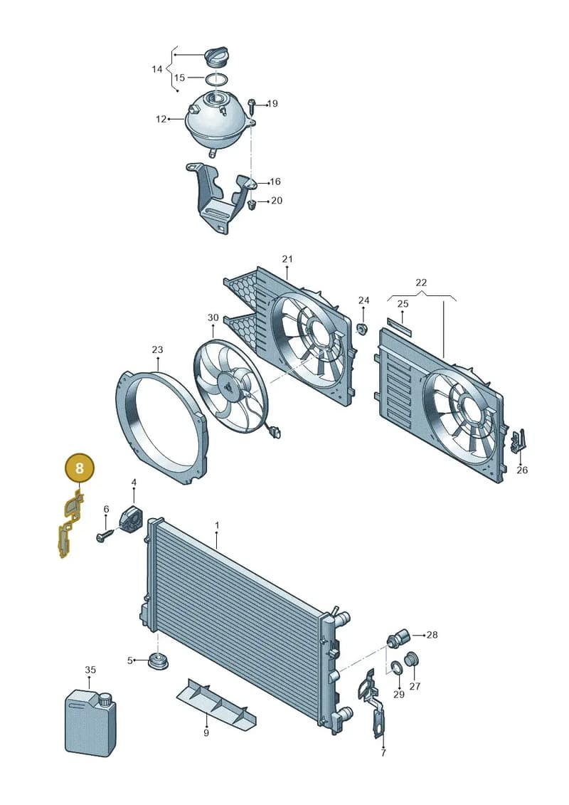 6V0121284 — Skoda Fabia (2014-2022) diagram 773121810, position 8