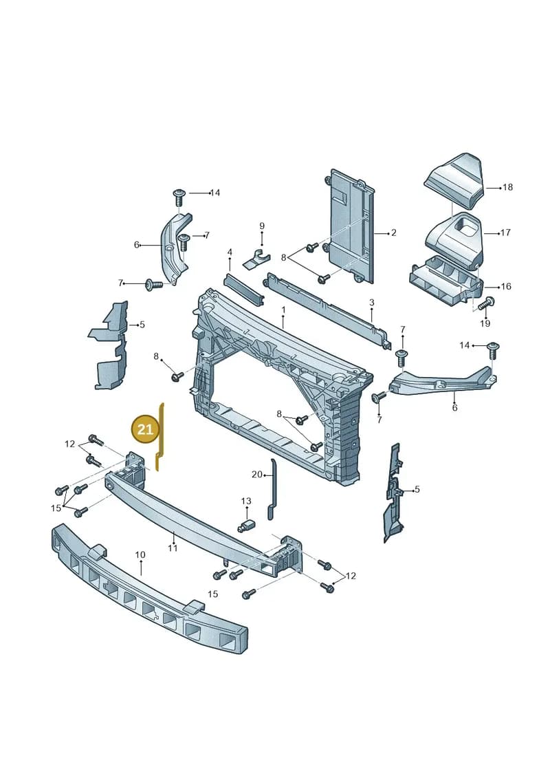 6V0121698C — Skoda Fabia (2014-2022) diagram 797805000, position 21