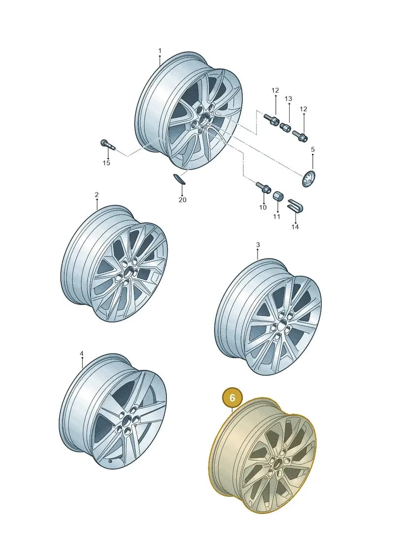 6V0601025NHZ9 — Skoda Fabia (2014-2022) diagram 797601600, position 6